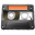 Cassette Orange Icon 32px png